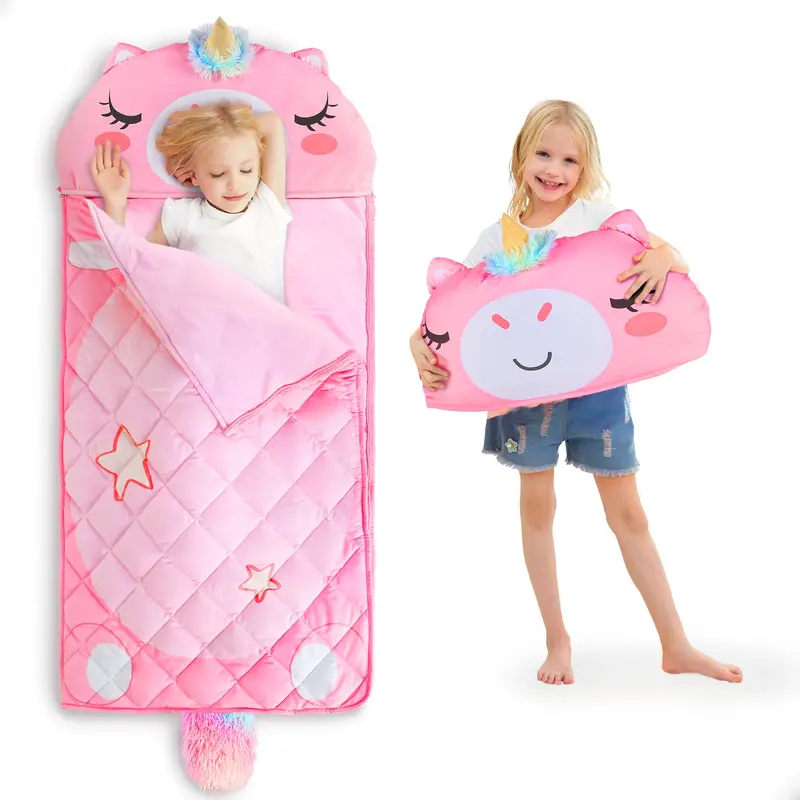 Unicorn-Print Sleeping Bag For Children 1