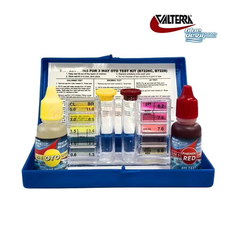 Valterra Blue Devil 3-Way Oto Test Kit – Chlorine, Bromine & Ph Detection System 1
