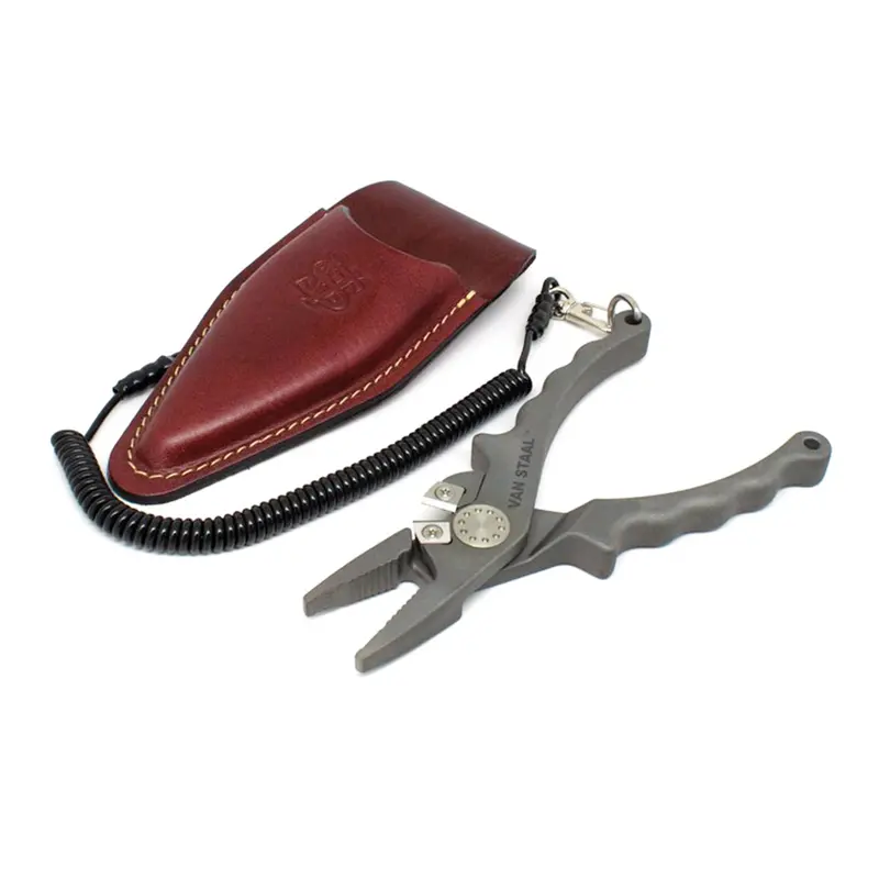 Van Staal Titanium Pliers With Leather Sheath And Lanyard – Lightweight & Durable 1