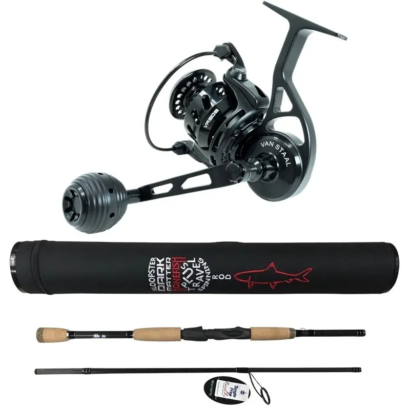 Van Staal Vr50 Dark Matter Travel Spinning Combo – Portable Saltwater Ready Kit 1