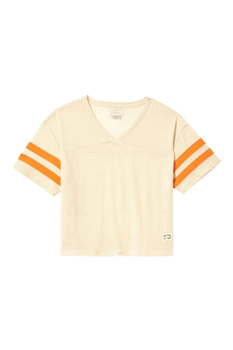Varsity Football Mesh Tee – Sport-Inspired Lightweight Top By Brixton 1