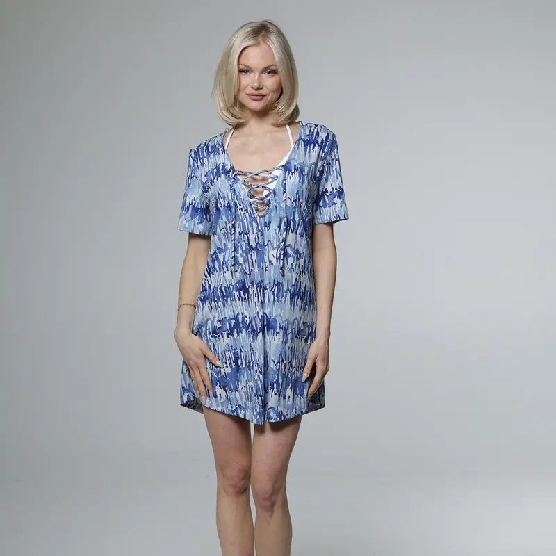 Verano Short-Sleeve Lace-Neck Tunic 1