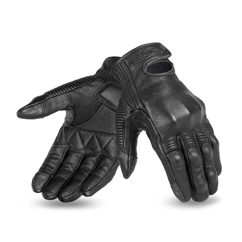 Vintage-Inspired Genuine Leather Motorcycle Gloves – Classic Fit (Jia14) 1