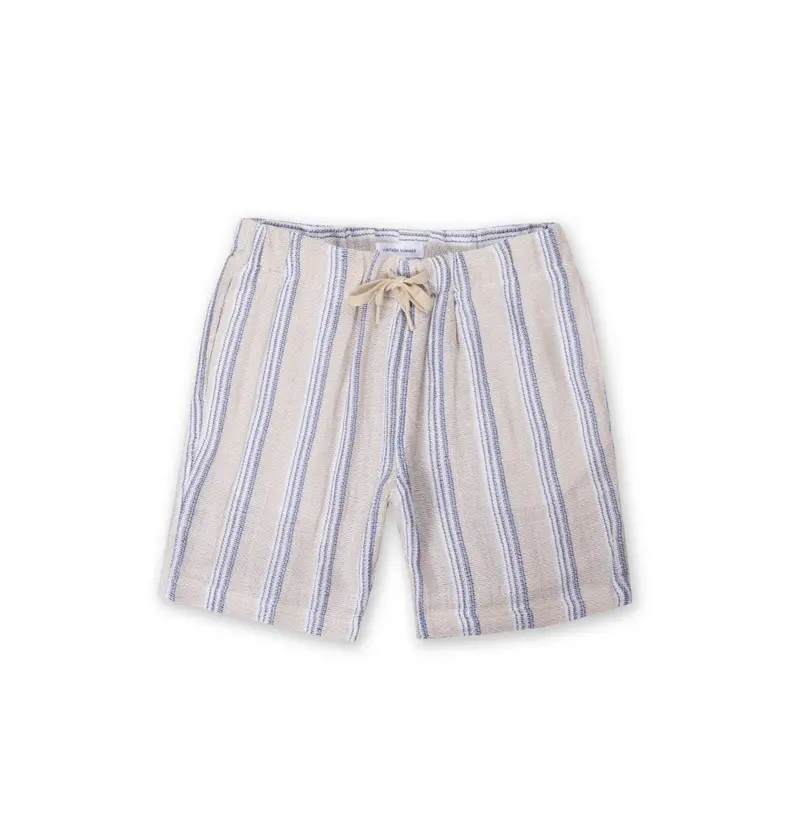 Vintage Summer Stripe Waffle-Knit Shorts 1