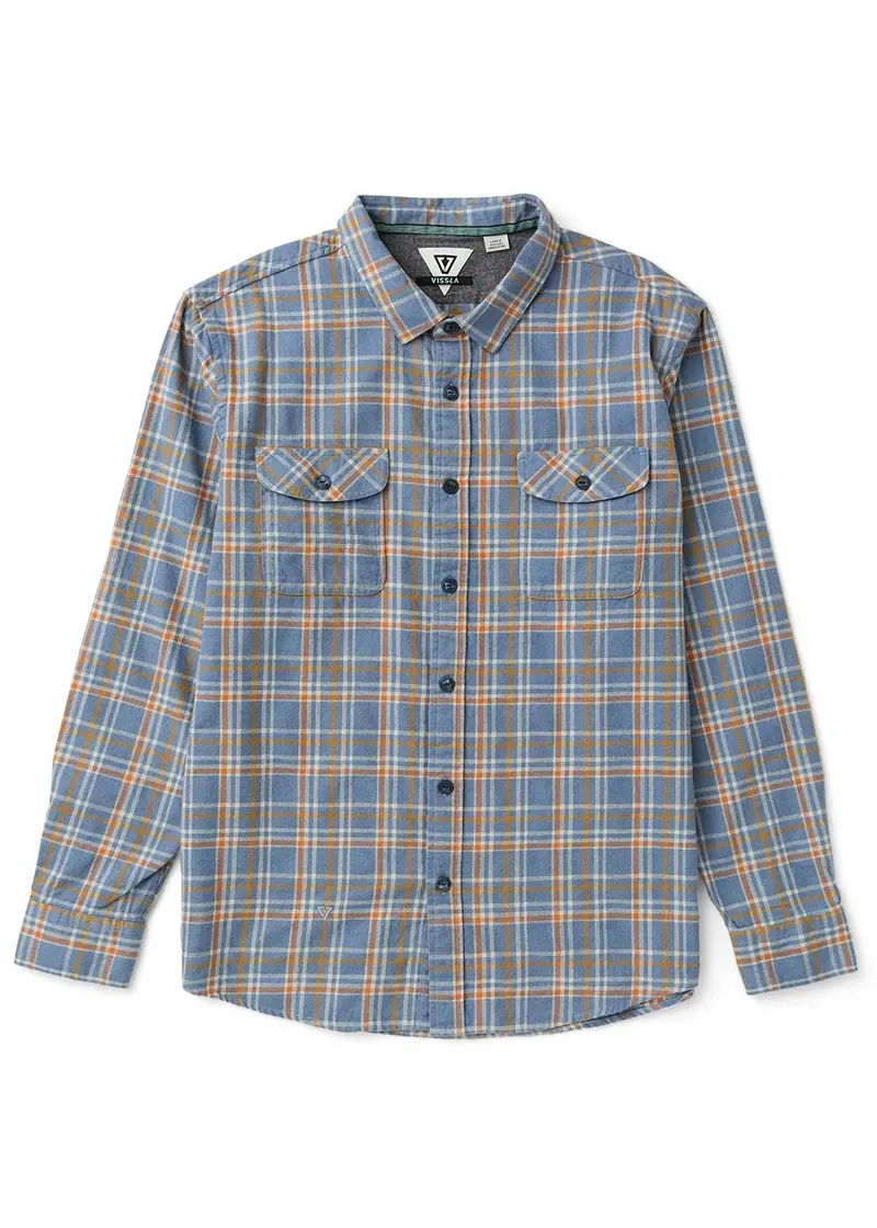 Vissla Central Coast Long-Sleeve Flannel Shirt – Soft Brushed Cotton Casual Wear 1