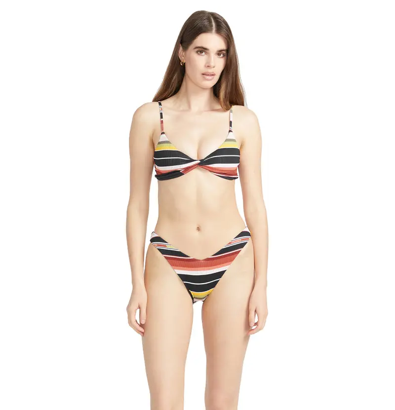 Volcom Beach Trip Twist Crop Bikini Top 1