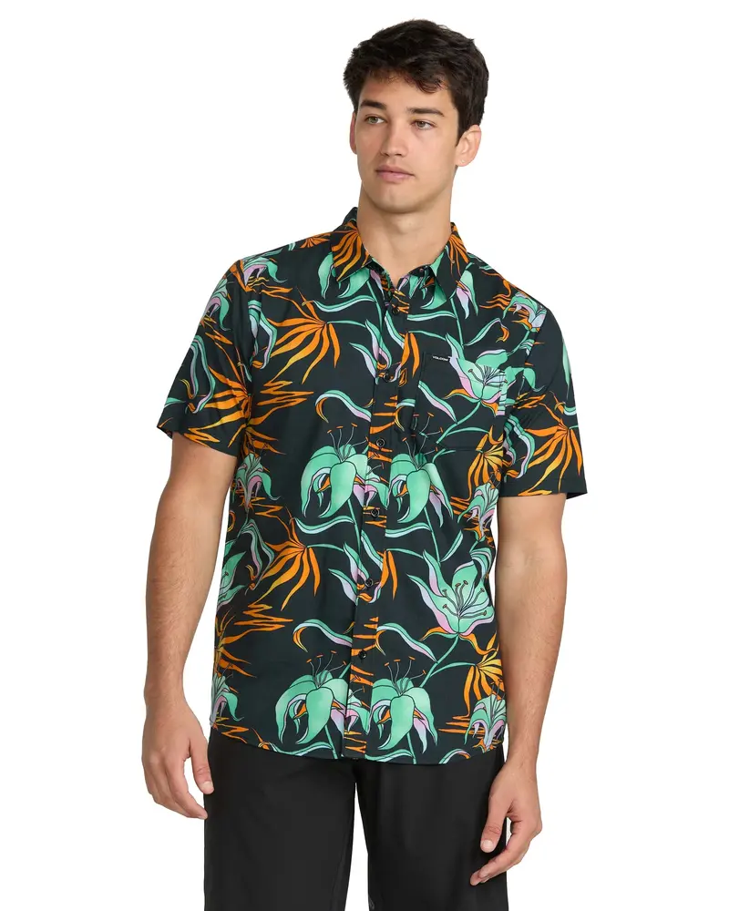 Volcom Brainmelter Floral Short-Sleeve Top 1