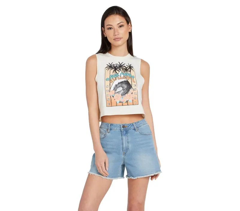 Volcom Stone Hour Cropped Linen Tank 1