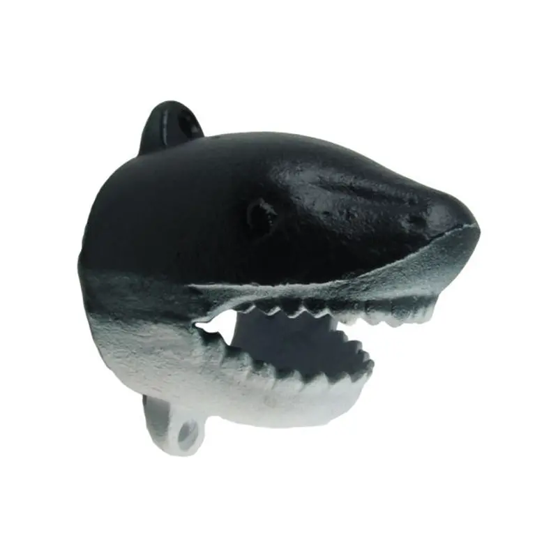 Wall-Mounted Shark-Shaped Bottle Opener – Stainless Steel 1