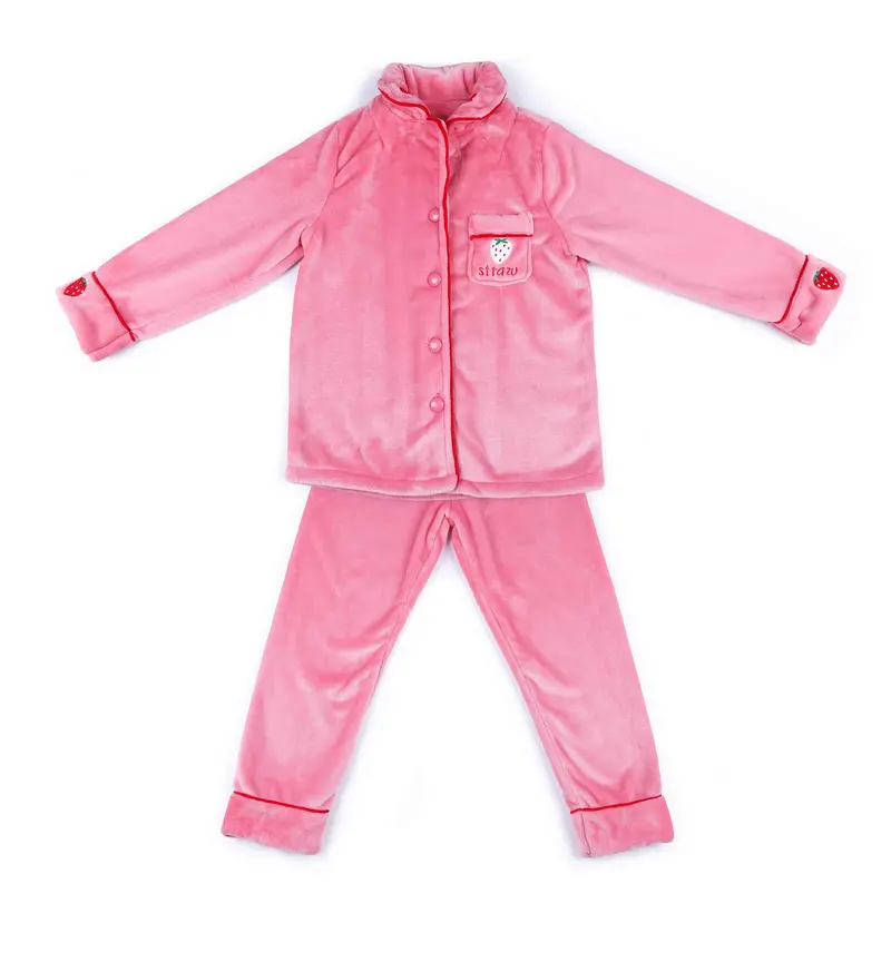 Warm Fleece Pajama Set For Kids – Winter Sleepwear Collection 1