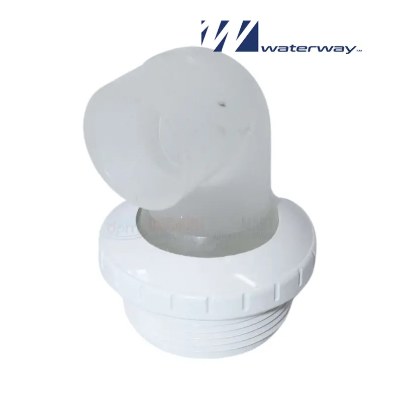 Waterway 1-Inch White Bagged Threaded Eyeball Fitting With 90° Bend 1