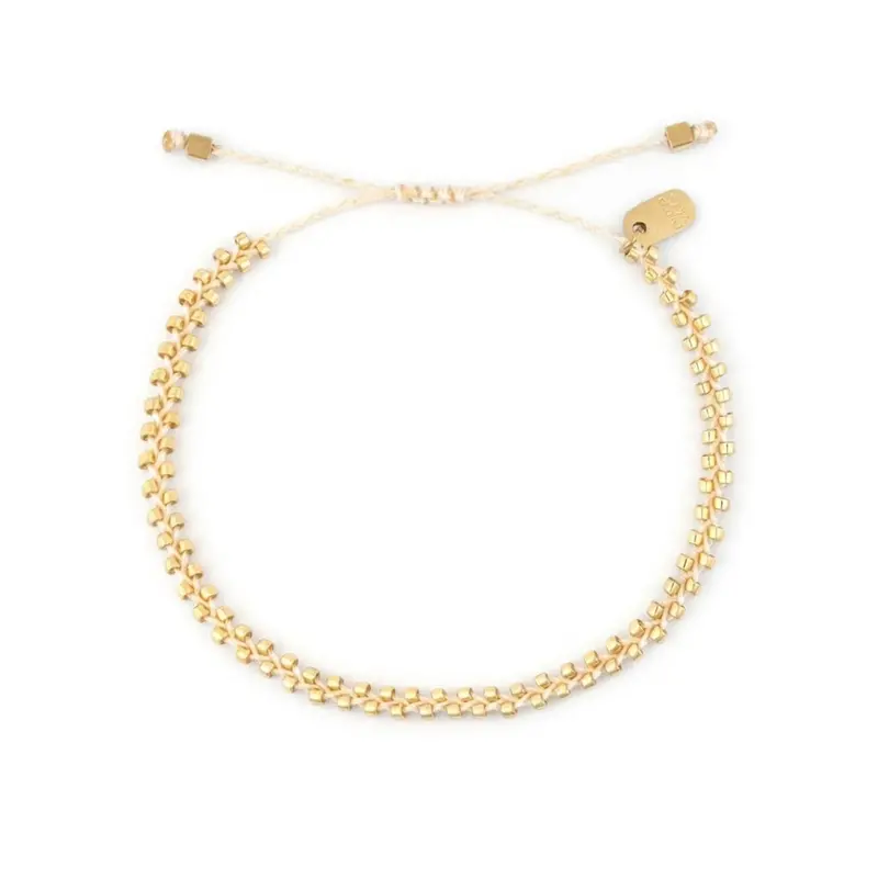 White Woven Seed Bead Bracelet – Goldie Style By Pura Vida 1