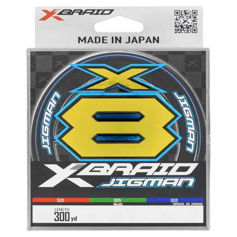Xbraid X8 Jigman Multicolor Jigging Line – 300-Yard Spool 1