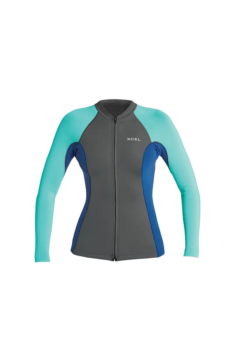 Xcel Axis 1.5/1.0Mm Long-Sleeve Front-Zip Women’S Rash Jacket 1