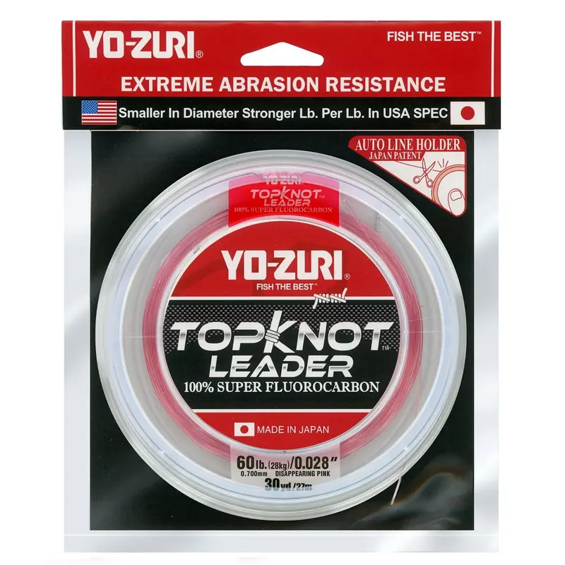 Yo-Zuri Topknot Fluorocarbon Leader – 30-Yard Spool For Saltwater Fishing 1