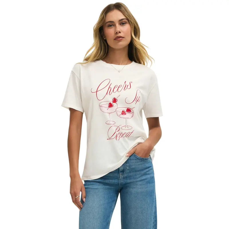 Z Supply Cheers Relaxed-Fit Boyfriend T-Shirt 1