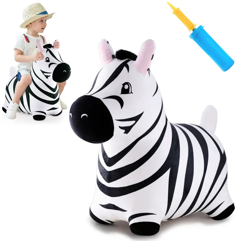 Zebra-Print Hopper Ball For Energetic Play 1