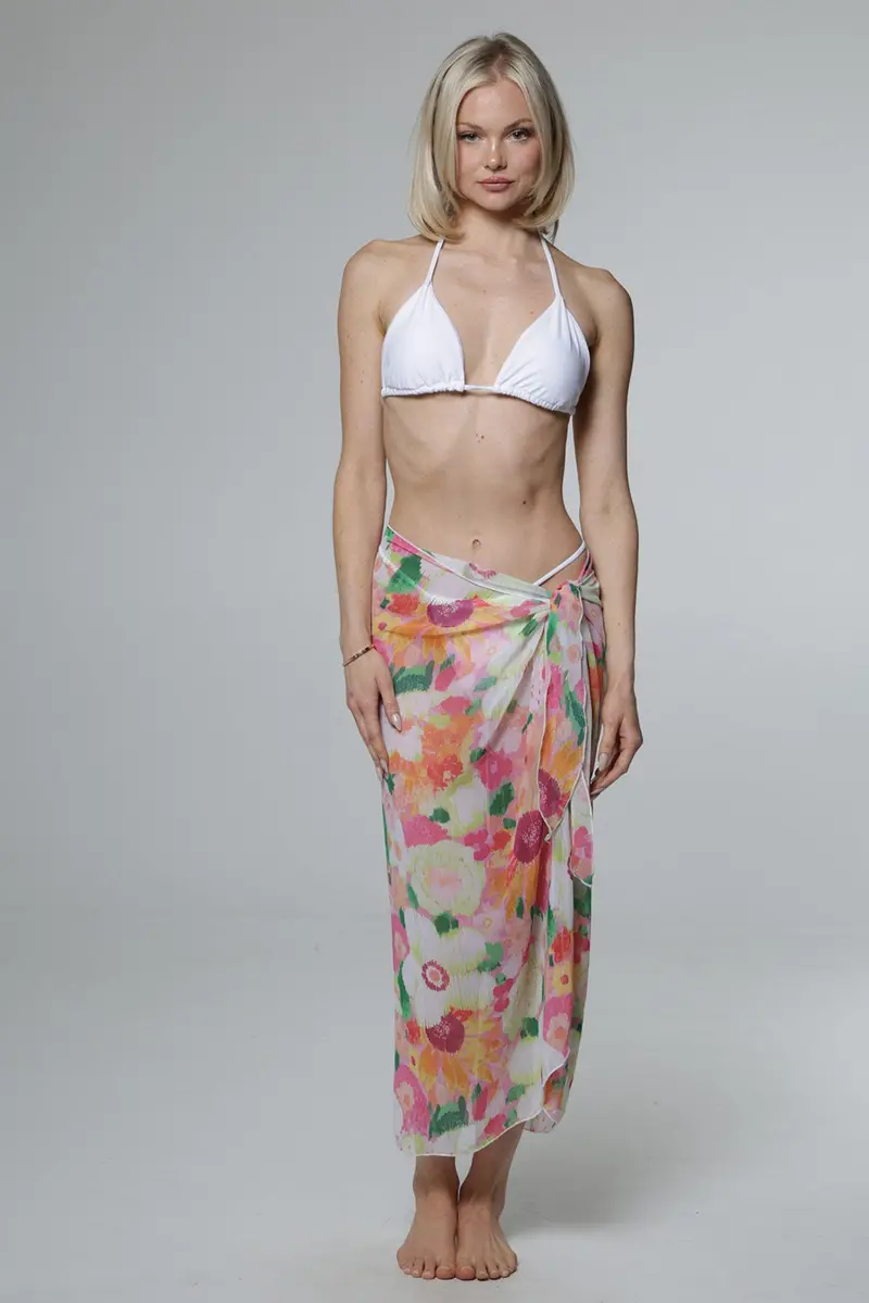 Zinnia Draped Long Sarong Wrap 1